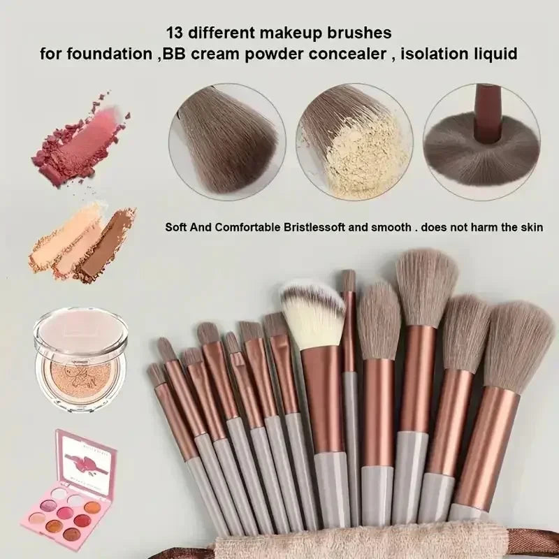 13 Piece Makeup Brush Set