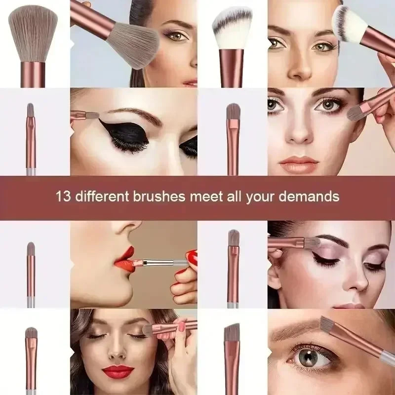 13 Piece Makeup Brush Set